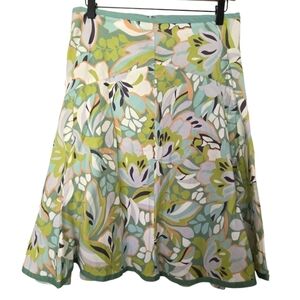 Wet Seal Green and Blue A-Line Skirt Knee-Length Casual Size 3